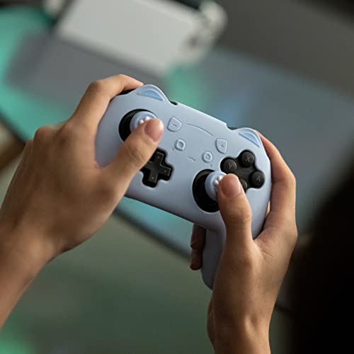 GeekShare Cat Paw Controller Skin Grips Set Compatible with Switch Pro-Anti-Slip Silicone Protective Cover Case Joystick Caps for Switch Pro Wireless Controller - Blue
