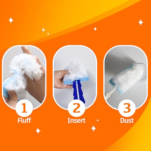 360 Duster Refills for Swiffer, Refill Kit with 50 Dusters for Cleaning Home & Car, Heavy Duty Multi Surface - style: 50 Duster Refills