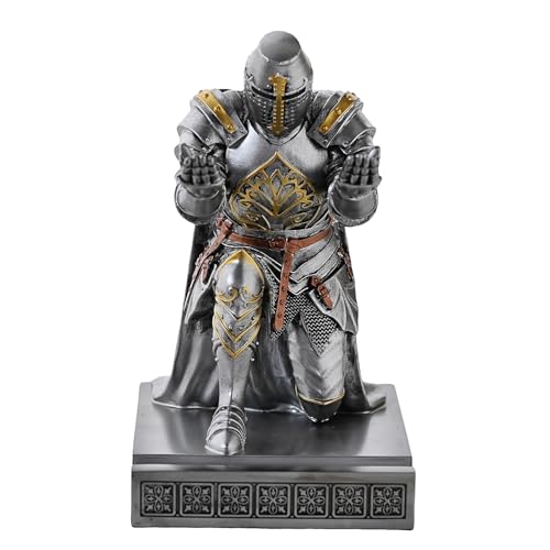Medieval Templar Vanguard Officer Knight Pen Holder Desk Organizers Silver - color: Silver