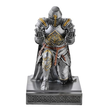Medieval Templar Vanguard Officer Knight Pen Holder Desk Organizers Silver - color: Silver