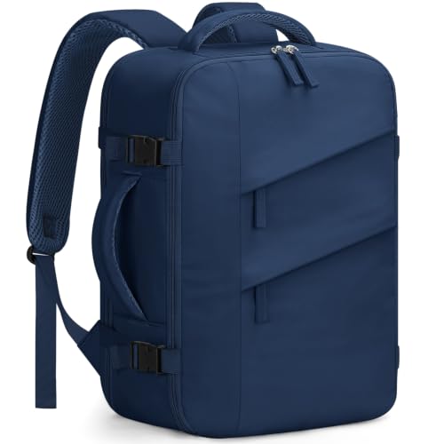 Capolo Travel Laptop Backpack Women Carry On Backpack Weekender Travel Bag - color: Navy Blue, size: Large