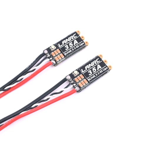 LANRC 35A ESC 2S-6S Brushless ESC BLHeli_S Electronic Speed Controller Support D-Shot 150/300/ 600 for FPV Racing Drone Multicopter Quadcopter 2PCS - color: 35a Esc
