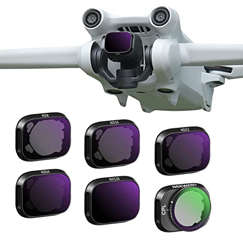 NEEWER ND Filter Set Compatible with DJI Mini 3 / Mini 3 Pro, 6 Pack - size: Mini 3Pro, style: 6 Packs ND/CPL (Aluminum)