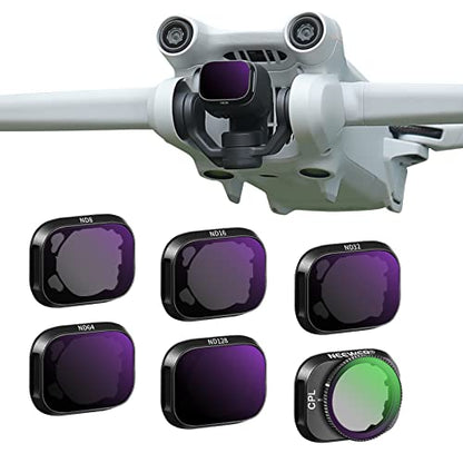 NEEWER ND Filter Set Compatible with DJI Mini 3 / Mini 3 Pro, 6 Pack - size: Mini 3Pro, style: 6 Packs ND/CPL (Aluminum)