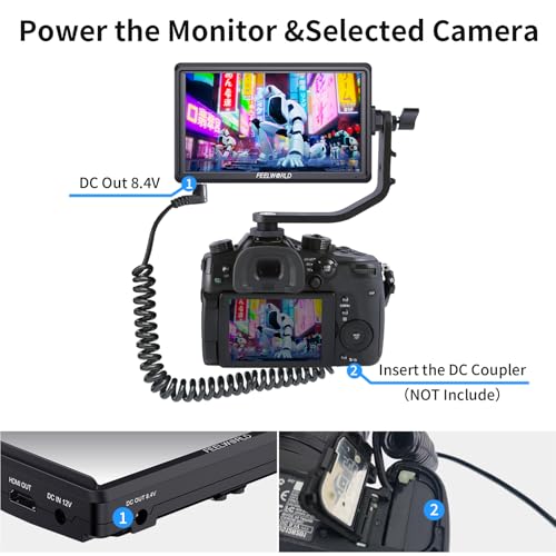 FEELWORLD S55 V3 6" DSLR Camera Field Monitor Bundle with Battery & Case
