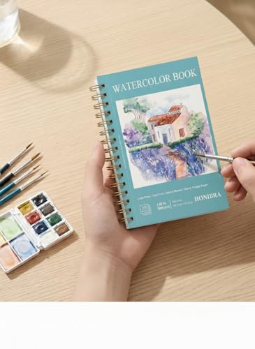 2 Packs Watercolor Paper Pad 4"×6", 30 Sheets 140lb/300g Cold Press Book - size: 4”×6“(2pack)