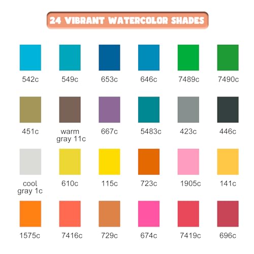 Watercolor Paint Set, Portable Travel Palette for Painting and Sketching