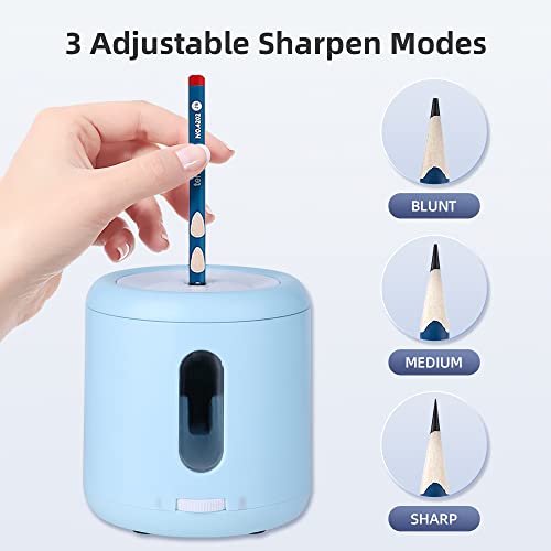 tenwin Pencil Sharpener Battery Powered, Portable, for 6-8mm Pencils - color: Blue