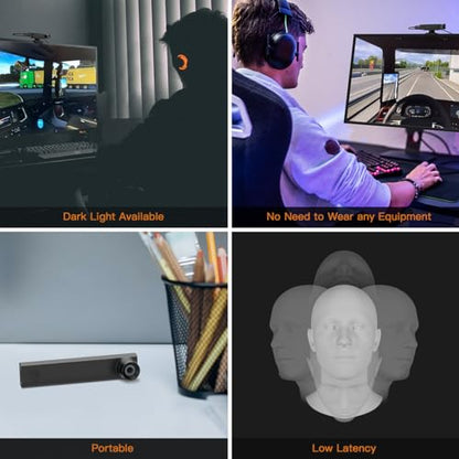 MiYee Head Tracking System for AimxyZ with 6DoF tracking technology Head Tracking Simulation Racing Game Sensor for PC Gaming Easy Installation, No Need to Wear any Equipment