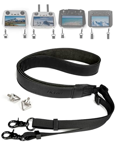 LKTOP Lanyard Neck Strap for DJI RC/RC2/RC Pro/Plus/2 Enterprise/Smart Controller Accessories, Adjustable Leather Strap for DJI Mini 5/4/3, Air 3/2S, Mavic 3/Flip/Neo/Matrice 4 Series Drone (50-63'') - style: Lanyard (2 Hook)