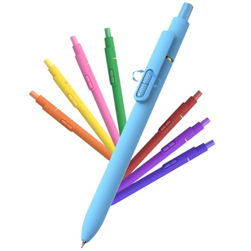 inkipen Colorful Gel Pens, 0.5mm Fine Point, 8 Pack - color: Dopamine Blue Ink -8pack