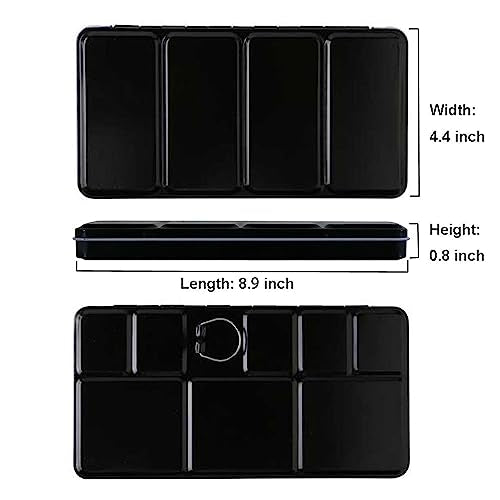 FCLUB Large Empty Watercolor Palette Paint Tray with 48Pcs Half Pans - style: Tin with 48Pcs Half Pans