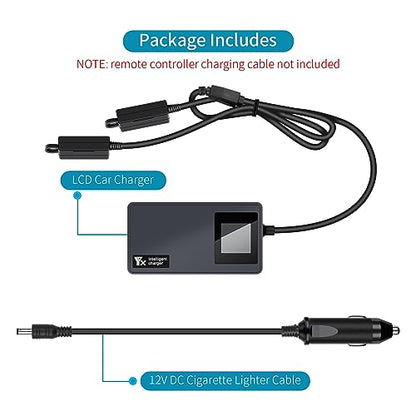 Hanatora LCD Battery Car Charger for DJI Air 3S,Air 3 Drone,12V Charge,Rapid Charging Hub Accessories