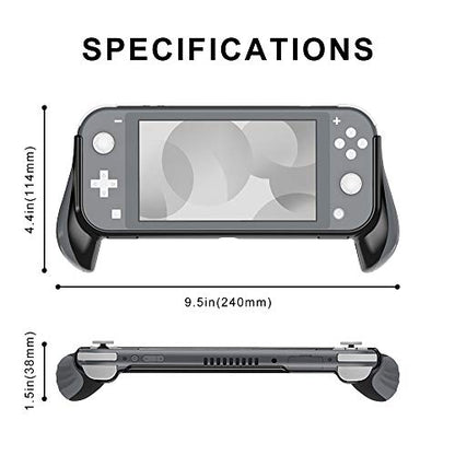 Grip Case for Nintendo Switch Lite,Hand Grips Handles Ergonomic Protective Case,Accessories Compatible with Nintendo Switch Lite (Black) - color: Black