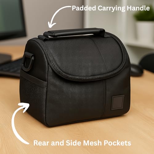 eCostConnection Medium Soft Padded Camera Equipment Bag/Case for Nikon, Canon, Sony, Pentax, Olympus Panasonic, Samsung & Many More