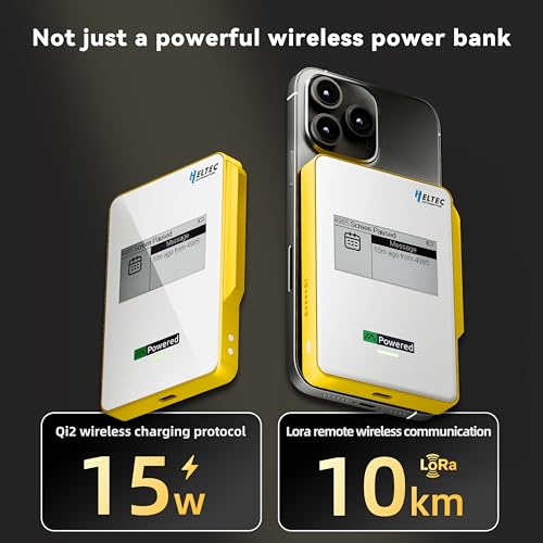 Heltec Meshtastic LoRa Compatible Magnetic 10000mAh Power Bank - color: Yellow 10000mAh