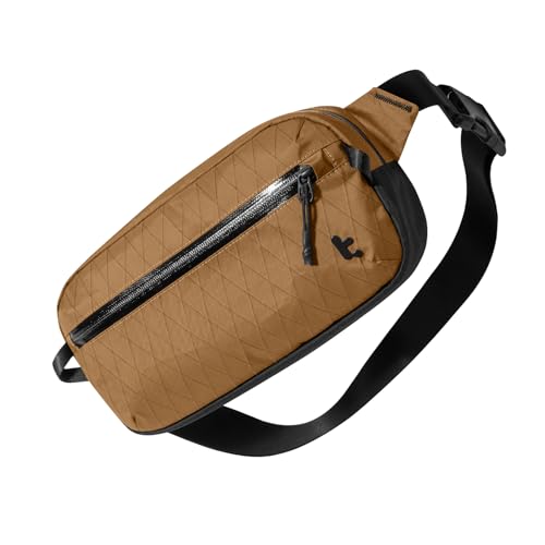 tomtoc 3.5L X-Pac Sling Bag with RFID Blocking Crossbody Pack for Men Women - color: X-Pac Brown, size: 3.5L