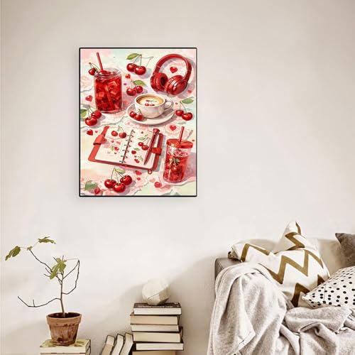 WUSARPLY Cherry Diamond Painting Kits for Beginner Adults - color: YH024