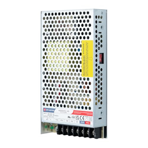 BTF-LIGHTING Power Supply DC12V 200W UL Recognized Component for LED Strip - size: 12V200W