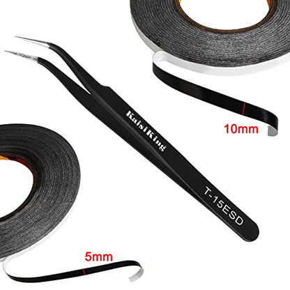 Kaisiking 5mm / 10mm x 50M Double Sided Adhesive Tape LCD Touch Screen Tape - size: 1pc 5mm + 1pc 10mm