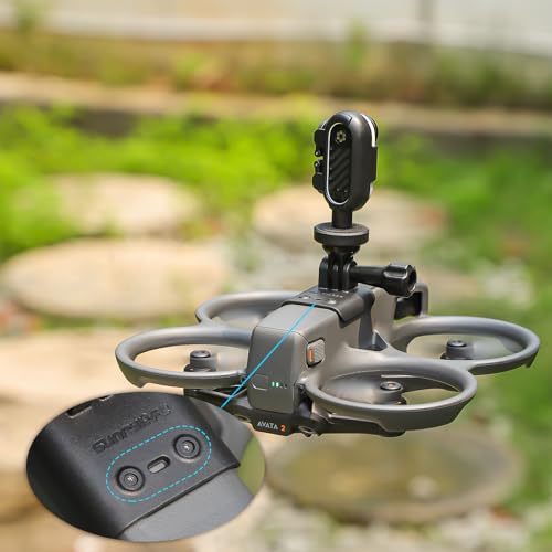 Searchlights Strobe Light with Drone Mount for DJI Avata 2 Spotlight Floodlight Bracket Support to Mount Night Flight Light to Drone with Action Camera Adapter for Insta360 GO 3S / GO3 - color: Mounting bracket