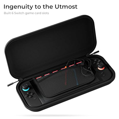 COOWPS for Nintendo Switch 2 Case, Full Protection Portable Travel Case - color: Black