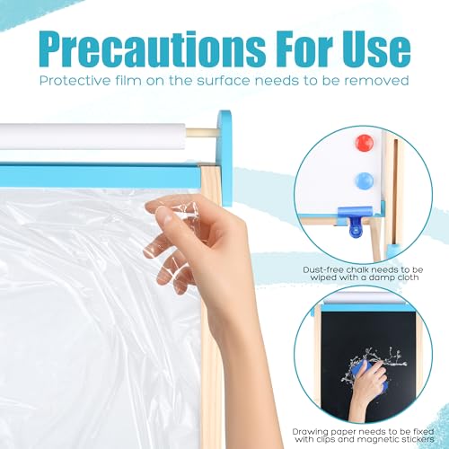 Easel for Kids Adjustable Art Easel Wooden Easel Chalk Board for Kids