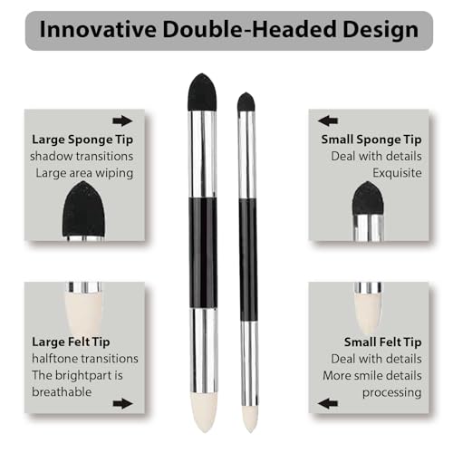 N NOROCME 10 PCS Blending Stumps,Sponge Pens and Sandpaper Pencil Sharpener - size: 10 count