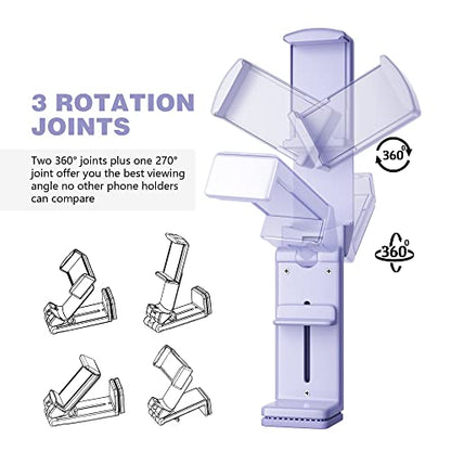 Perilogics Airplane Phone Holder Mount, Plane Travel Essentials - color: Lavender