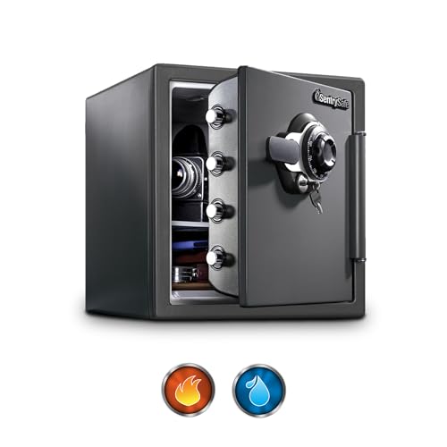 SentrySafe Fireproof Waterproof Safe Dial Comboination 1.23 Cu Ft SFW123DSB - size: 1.23 cu.ft.