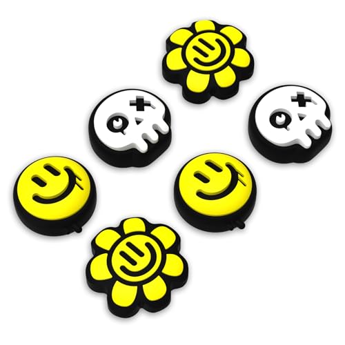 PlayVital Thumb Grips for Nintendo Switch 2 | Silicone Joystick Caps (6-Pack) - Cute Accessories Analog Stick Covers for Joycon 2 - Happy & Gloomy Style - color: Happy & Gloomy Style