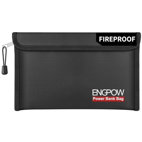 ENGPOW Fireproof Organizer Travel Safe Bag, Portable Electronic Carry Case - size: 10.6'' x 6.7''