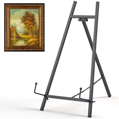 Leinuosen 1 Pcs Metal Tabletop Easel Stand, Tripod Display,Grey - color: Grey