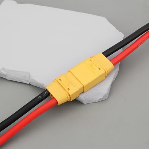 4Pcs XT90 Male Fmale Plug Socket Incl Silicone Cable Coupling for Model Car 15cm 12AWG - size: XT90