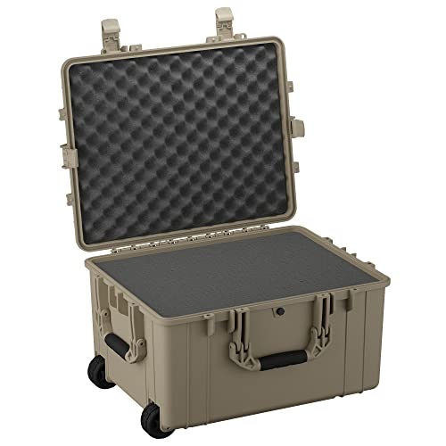 Condition 1 25" Large Rolling Hard Travel Storage Case, Model 286, Tan - color: Tan