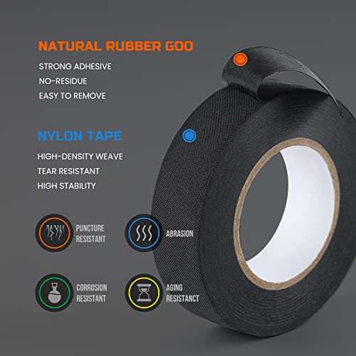 Lichamp 6-Pack Cloth Electrical Tape Automotive, 3/4 in x 66ft x 5.9 mil