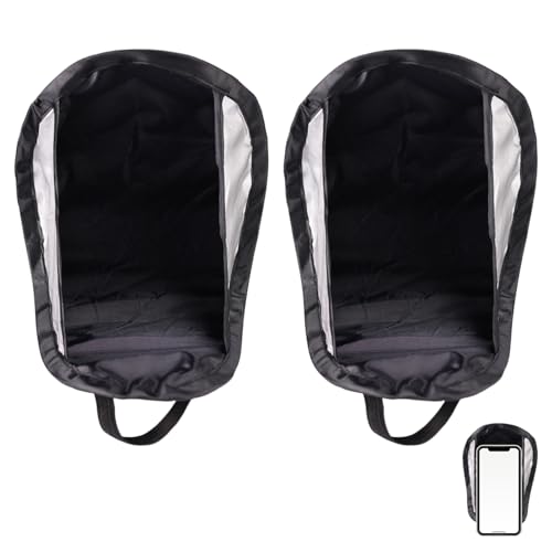 Lyreh 2pcs Phone Sun Shade, Foldable Anti-Glare Cellphone Sun Shield - color: Silver