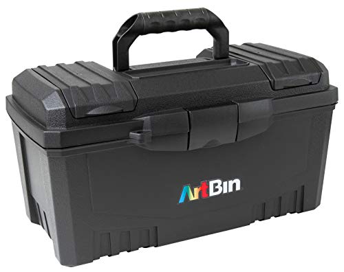 ArtBin Twin Top 17-Inch Craft Supply Box with Handle, Black - color: Black