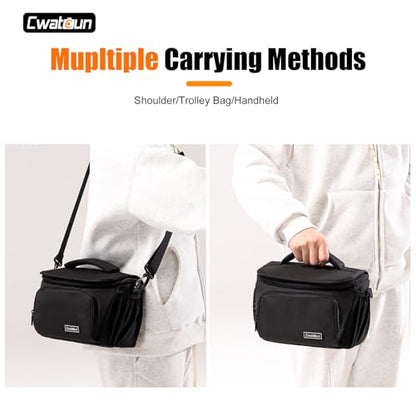 Cwatcun Camera Sling Bag, Waterresistant Crossbody Case for DSLR/Mirrorless - size: M