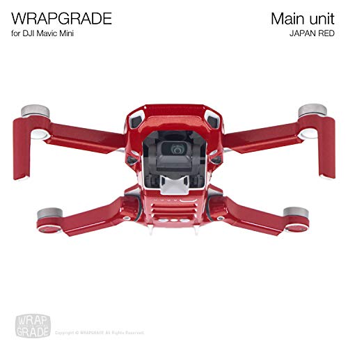 Wrapgrade Skin Compatible with DJI Mavic Mini & Mini 2 SE & Mini 4K(Japan RED) - color: JAPAN RED