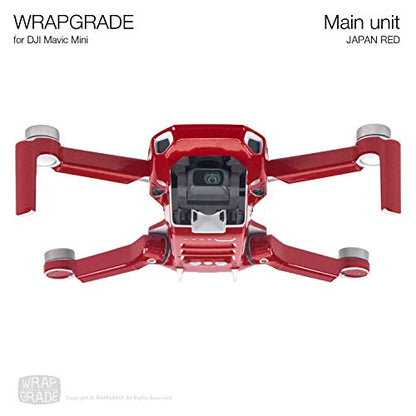 Wrapgrade Skin Compatible with DJI Mavic Mini & Mini 2 SE & Mini 4K(Japan RED) - color: JAPAN RED