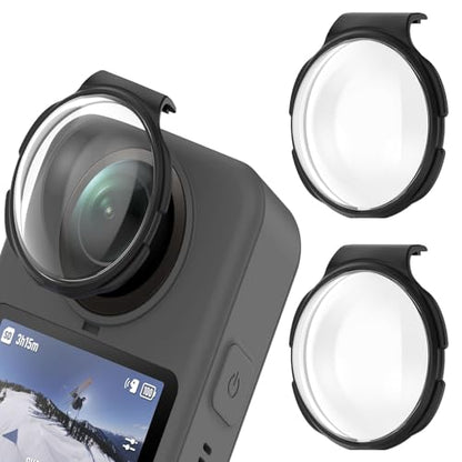 RuenTech Lens Guard for DJI Osmo 360 Camera, Lens Protector Cover for DJI Osmo 360 Accessorie (Black&Black)