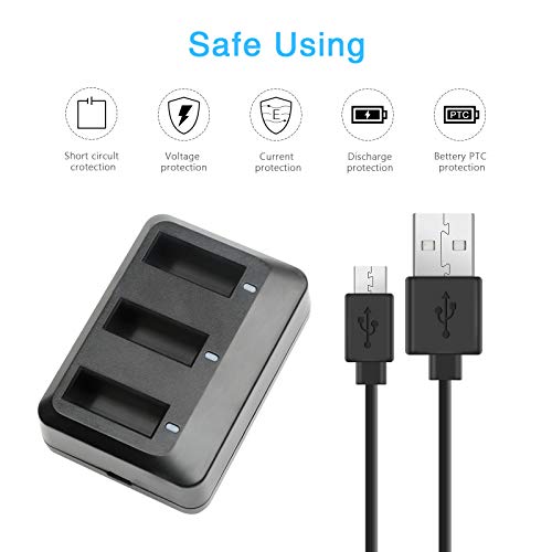 D&F Replacement Battery 3 Pack 660mAh Battery with Rechargeable Charger for Parrot MiniDrone Jumping Sumo,Swing,Mambo,Parrot Mini Drone Rolling Spider