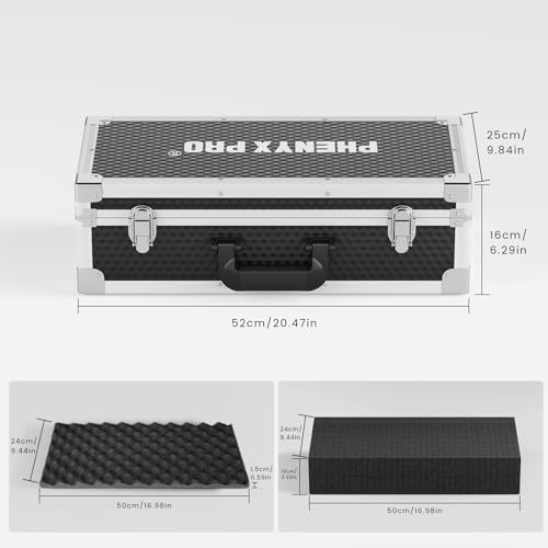 Phenyx Pro Storage Case with Pre-Diced Foam and Alloy Frame PCSE-L - size: Large (53.5*16.5*29cm)