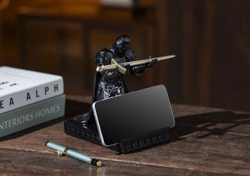 Medieval Templar Vanguard Officer Knight Pen Holder Desk Organizers Black - color: Black