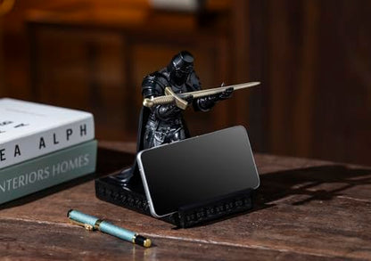 Medieval Templar Vanguard Officer Knight Pen Holder Desk Organizers Black - color: Black