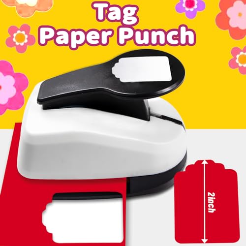 Tag Hole Punches for Paper Crafts, 2 inch Tag Punch Paper Punches - style: Tag