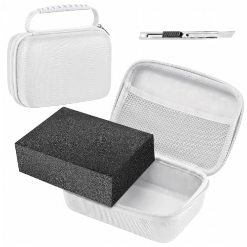 Relaxweex Hard Case with Foam, 7.1 X 4.7 X 3.1 Inch, White - color: White, size: 7.1 x 4.7 x 3.1 Inch