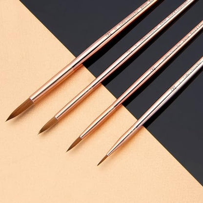 Royal & Langnickel Crafter's Choice Pro Synthetic Sable Round Craft Brush Set, 4pc - style: Round