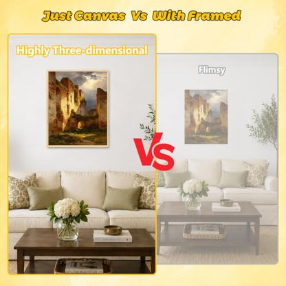 3 Pack 12 x 16 inch Floater Frame Canvas with Cotton-Linen Blend (400 GSM) - size: 3pk - 12x16"